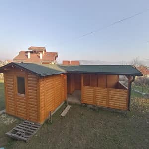 Izgradjena drvena montazna brvnara hrast petkovic