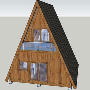 Izgradjena-montazna kuca od drveta brvnara od strane firme Hrast Petkovic -ALPSKA-brvnara brvnara od poluoblica debljine 7 cm -Svilajnac-projekat