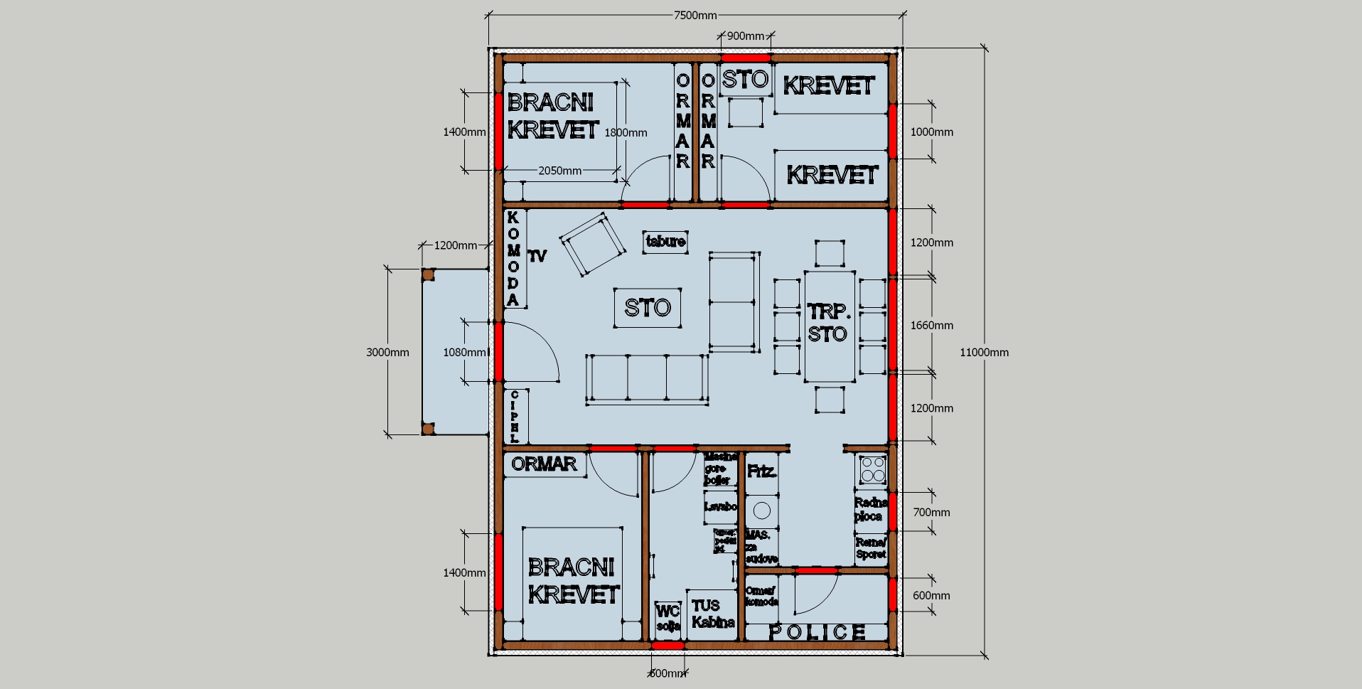Skica osnove montazne