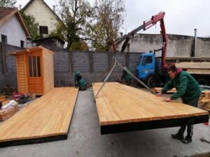 Montazna drvena brvnara do 50m2 Hrast Petkovic najjeftinija cena izrade i montaže tipskih brvnara